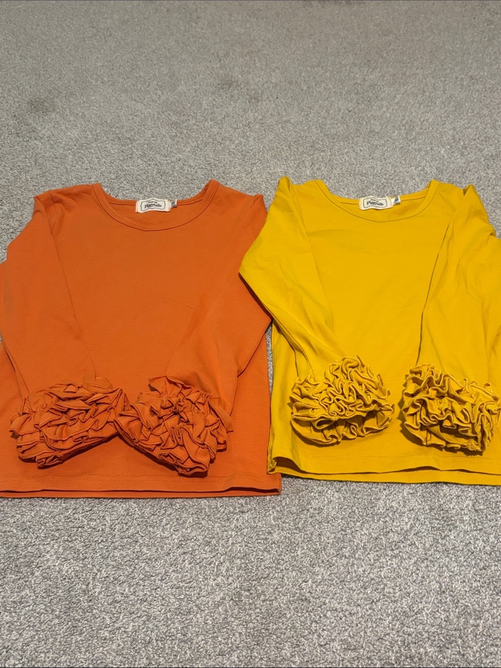Pearls and Piggytails Ruffle Cuff Tops
